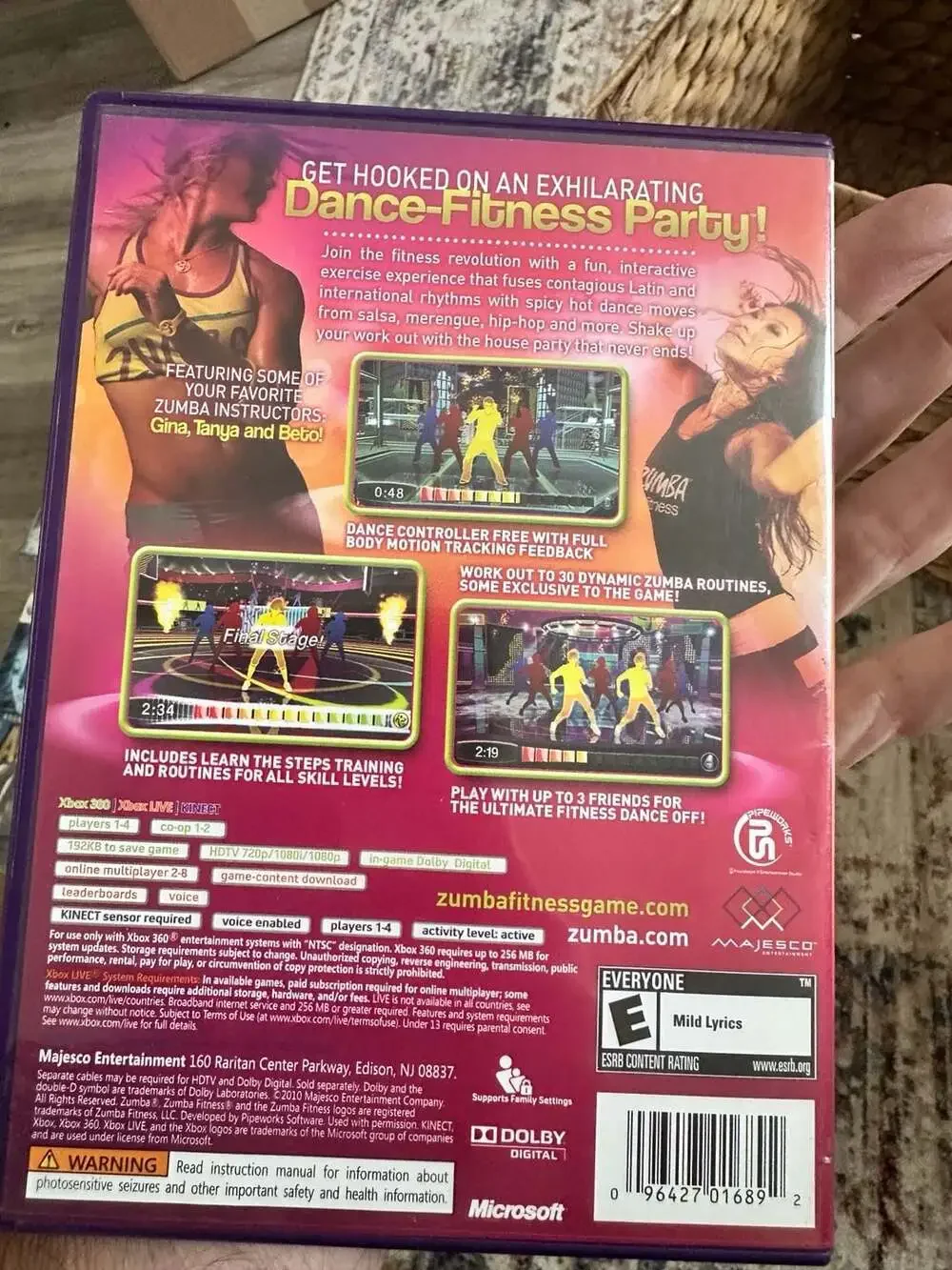 Zumba Fitness (Microsoft Xbox 360, 2010)